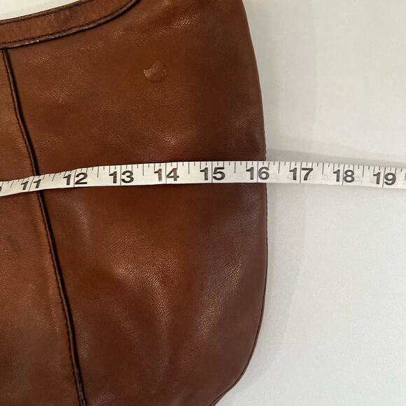 Calvin Klein Brown Leather Hobo Bag Gold Hardware - Picture 9 of 10